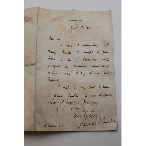 41 - Collection of handwritten signed letters to include Randolph S Churchill from 2 Connaught Place date... 