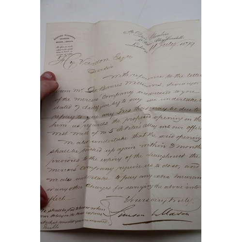 41 - Collection of handwritten signed letters to include Randolph S Churchill from 2 Connaught Place date... 