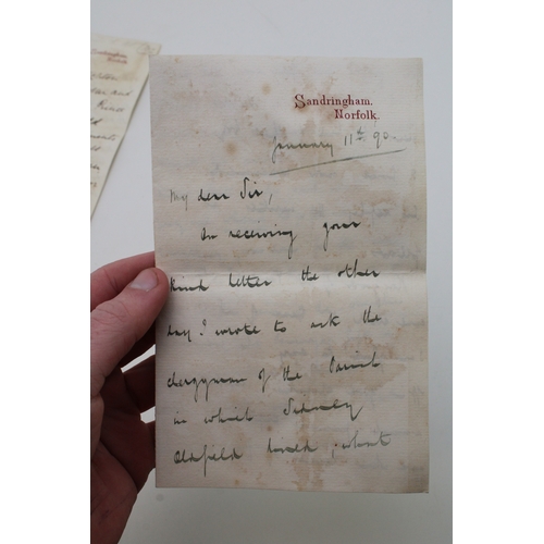 41 - Collection of handwritten signed letters to include Randolph S Churchill from 2 Connaught Place date... 