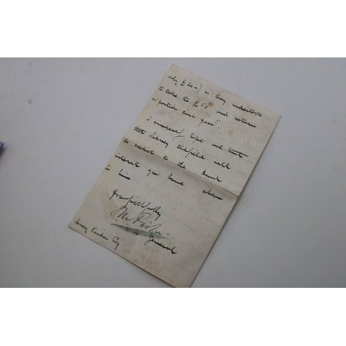 41 - Collection of handwritten signed letters to include Randolph S Churchill from 2 Connaught Place date... 