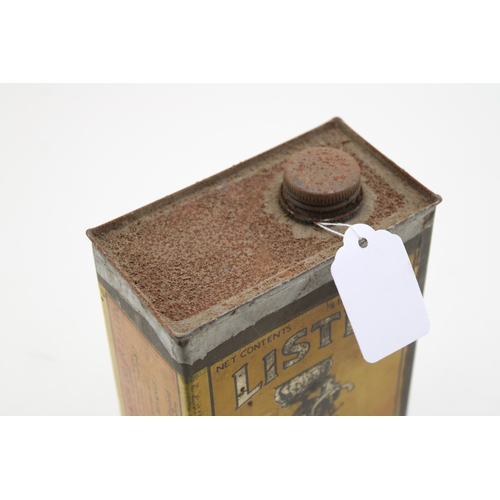 10 - A quarter - gallon capacity oil can for 'Lister Separator Oil', with pictorial design on yellow / or... 