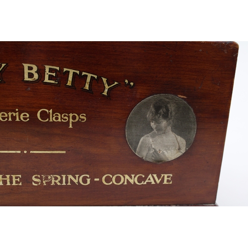 2 - An Edwardian lingerie counter top display case with glazed top and four long drawers for 