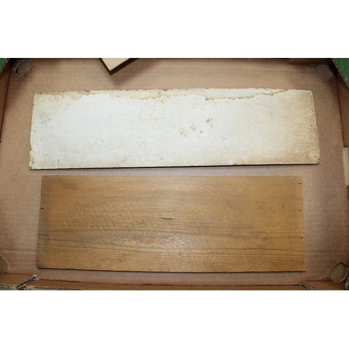 39 - Advertising shop cards for 'Eucryl', 'Greens' Sponge mixture, crate end with 'Brown & Polson's' Corn... 