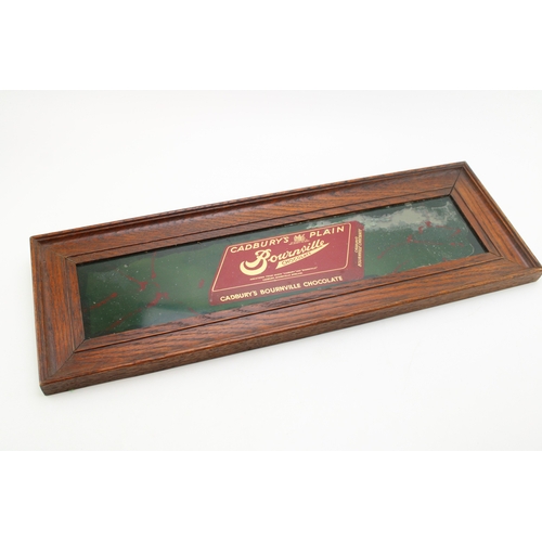 4 - Cadbury's Plain 'Bournville' Chocolate, early 20th century shop fitting advertising glass panel 912 ... 