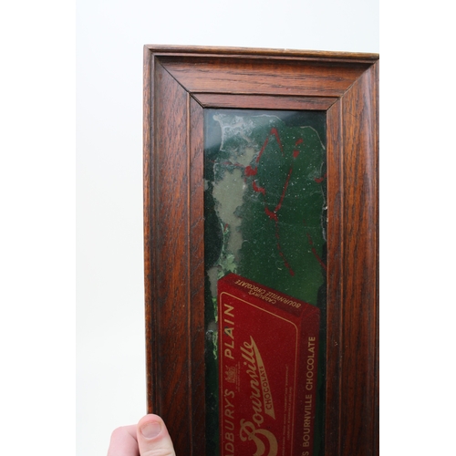4 - Cadbury's Plain 'Bournville' Chocolate, early 20th century shop fitting advertising glass panel 912 ... 
