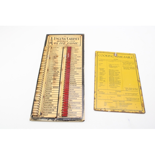 42 - A Hygena Cabinet 'household wants' 1930s reminder board with folding tabs, by Charles Letts & Co. Lo... 