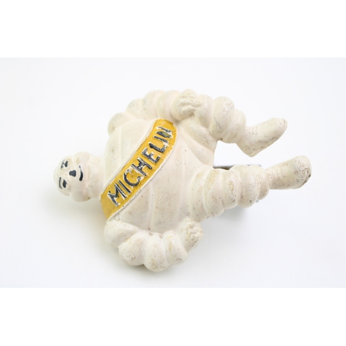 46 - Michelin Man / Bibendum, cast rubber / composite cast mascot, on aluminium stand, 11.5cm tall not in... 