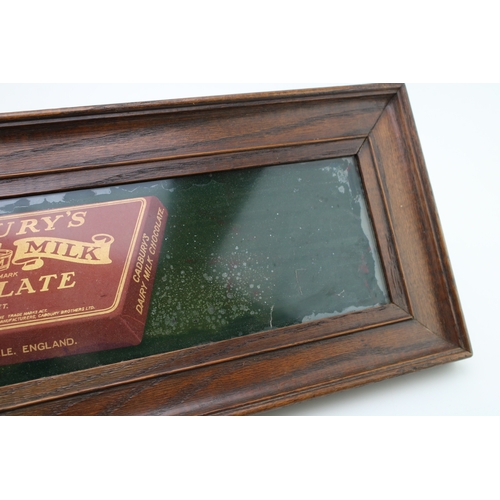5 - Cadbury's 'Dairy Milk' Chocolate, early 20th century shop fitting advertising glass panel A912, in o... 