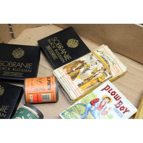 52 - Tobacco related advertising products mostly with contents to include 'Plow Boy' Tobacco, 'Honest' Lo... 