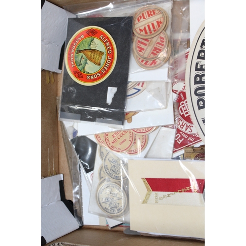 54 - Vintage advertising labels and ephemera to include John Roberts Three Tuns Brewery Bishops Castle la... 