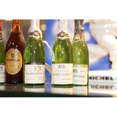 60 - A Collection of Vintage Miniature Bottles of Champagne including De Brenne De Thaie Hubert Laurent G... 