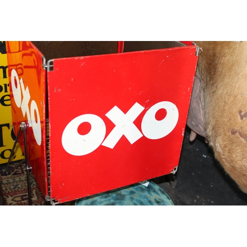 7 - OXO Point of Sale Tin Advertising Stand c1960s