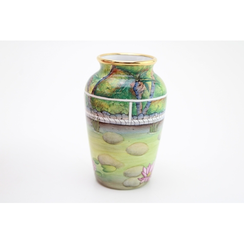 303 - Moorcroft Enamels vase, 'The Water Poet', 41/200, 7cm tall.