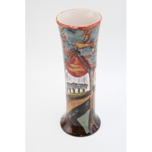 304 - Cobridge Stoneware by Anita Harris (sister to Moorcroft), a large trumpet vase in a trial design, si... 