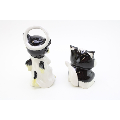 322 - Two Lorna Bailey cats, one being an angel, limited edition of 6 (2).