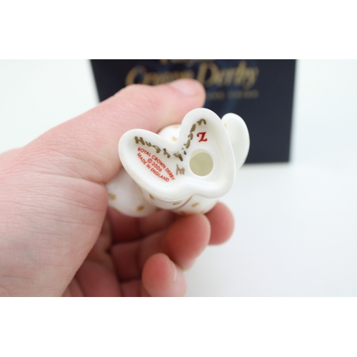 355 - A Royal Crown Derby miniature bear, England Footballer (9cm), number 6 (Bobby Moore?), exclusive to ... 