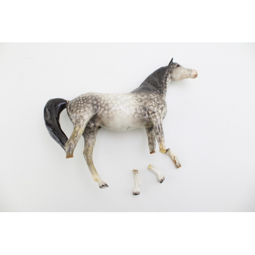 Beswick Arab Xayal horse 1265 in rocking horse grey colourway (af).