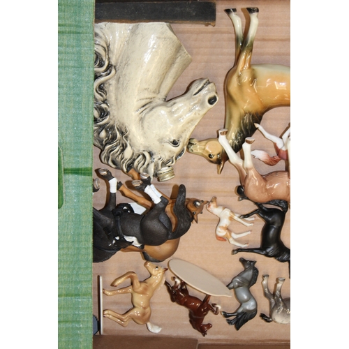 28 - A collection of pottery horse models of varying makes and models (Collection only - mixed condition)... 