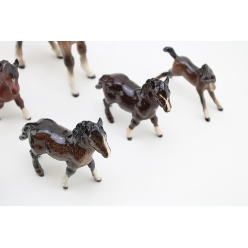 29 - A collection of eight Beswick foals of varying models (8).