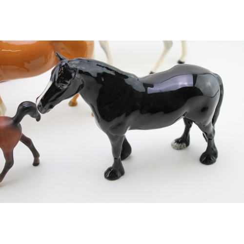 30 - A collection of damaged Beswick to include a Dales pony, a mare facing left and others (Qty - collec... 