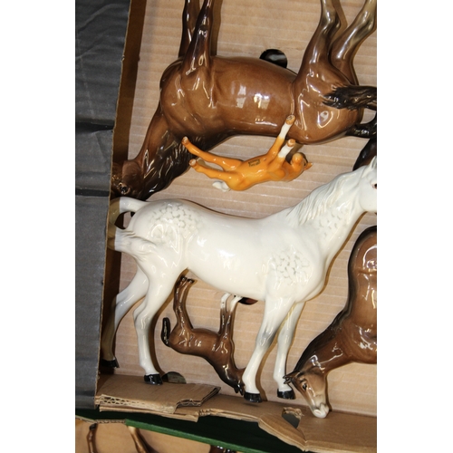 33 - A collection of damaged Beswick to include Arkle, a swishtail and others (Qty - collection only).