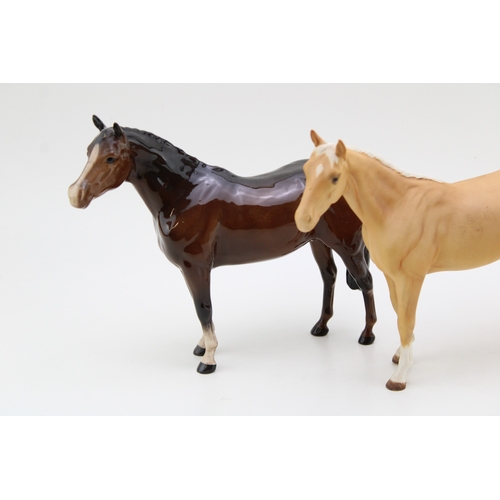 58 - Beswick Bois Roussell to include grey and brown with a matte palomino version (3).