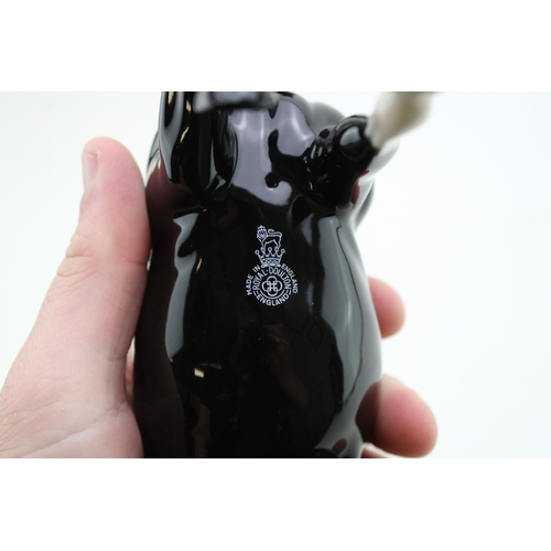 6 - Beswick Black Stocky Jogging Mare (Doulton backstamp).