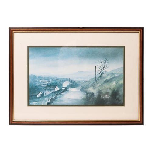 54 - Ashley Jackson (1940 -) 'Holmfirth from Cartworth Moor' signed lower right, with signature to verso,... 