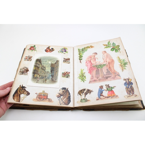13 - A very interesting Victorian scrapbook, dated 1890, given to a girl for her fourth birthday on 16th ... 