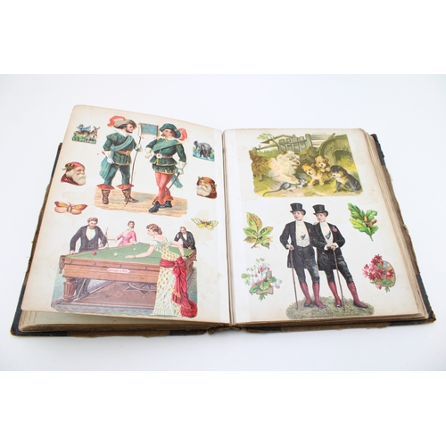 13 - A very interesting Victorian scrapbook, dated 1890, given to a girl for her fourth birthday on 16th ... 