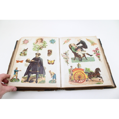 13 - A very interesting Victorian scrapbook, dated 1890, given to a girl for her fourth birthday on 16th ... 