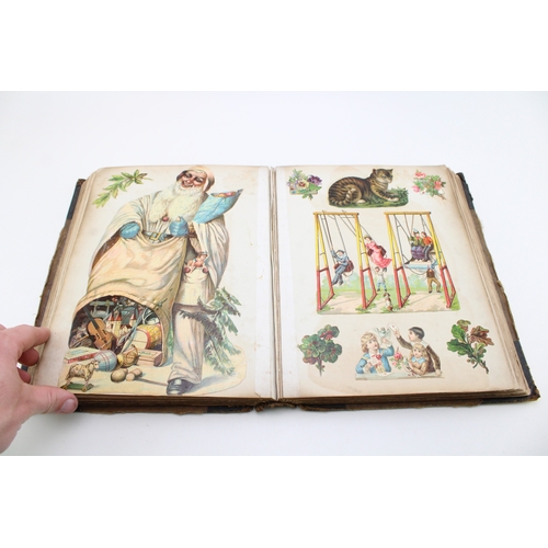 13 - A very interesting Victorian scrapbook, dated 1890, given to a girl for her fourth birthday on 16th ... 