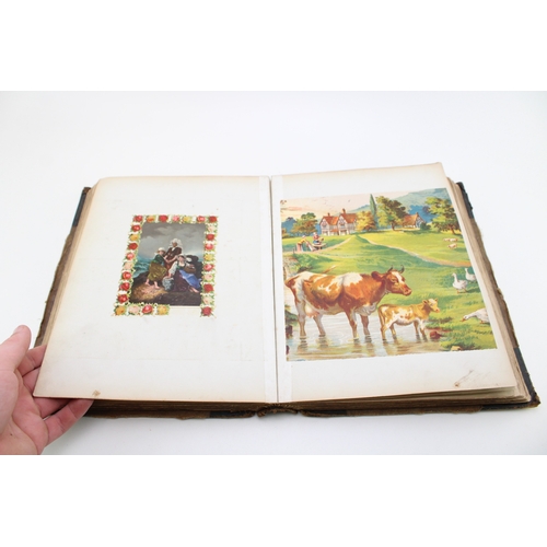 13 - A very interesting Victorian scrapbook, dated 1890, given to a girl for her fourth birthday on 16th ... 