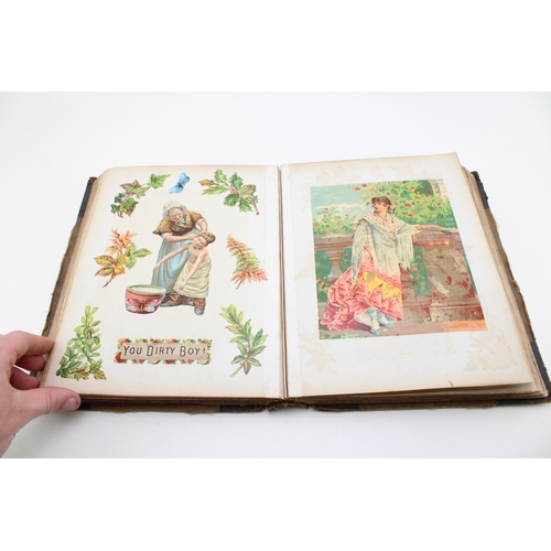 13 - A very interesting Victorian scrapbook, dated 1890, given to a girl for her fourth birthday on 16th ... 