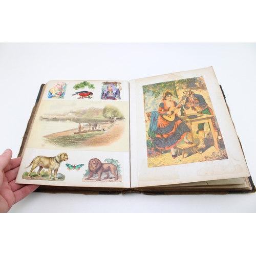 13 - A very interesting Victorian scrapbook, dated 1890, given to a girl for her fourth birthday on 16th ... 