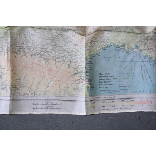 20 - A pair of WW2 RAF pilots silk escape maps of Zones of France dated March 1944 (2)