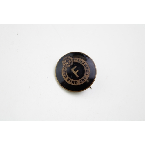 27 - A pre WW2 1926-1935 British Union of Fascists enamel pin badge 'for King & country' made by Birmingh... 