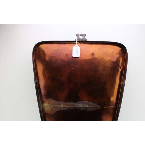 38 - A Georgian Napoleonic War era Cavalry black leather Sabretache bag with GR cypher & Crown contained ... 
