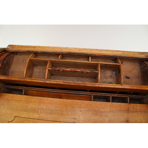 43 - A campaign camphor metamorphic lap desk, brass bound, the interior fitted with compartments, 46.5cm ... 