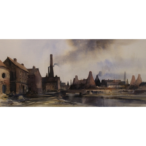 57 - Ivan Taylor (1946 -) 'Canal Mr. Etruria - Circa 1956' Watercolour, signed lower right, framed and gl... 