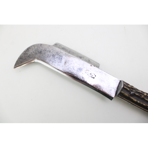 6 - A Rare & Exceptional Quality 19th Century Victorian Gentleman' Flat Cap Gentleman's Billhook Knife w... 