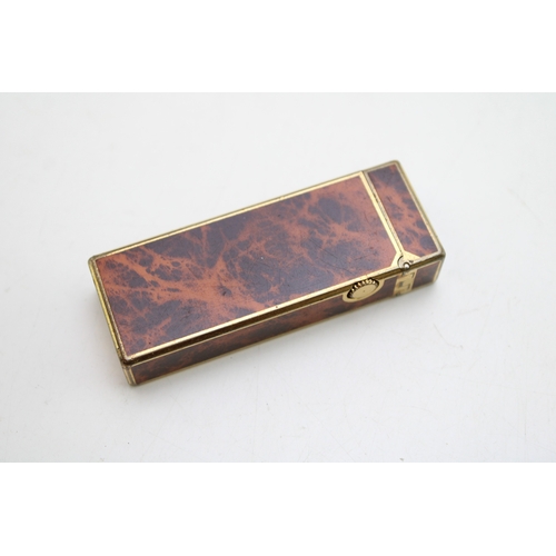 10 - A Dunhill lighter, with transfer brown marble effect pattern, in original box, with original package... 