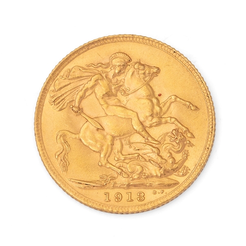 5 - A George V, 1913 FULL gold sovereign, 7.98g.