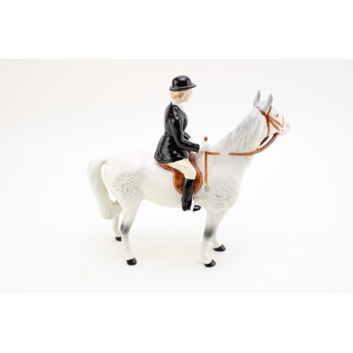315 - Beswick Huntswoman on Grey horse.