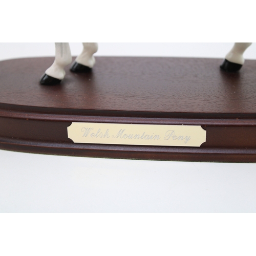 322 - Beswick Welsh Mountain Pony, mounted onto wooden base.