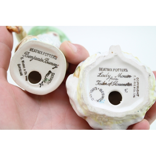 327 - Two Beswick Beatrix Potter figures, both with gold backstamps, to include Lady Mouse from Tailor of ... 