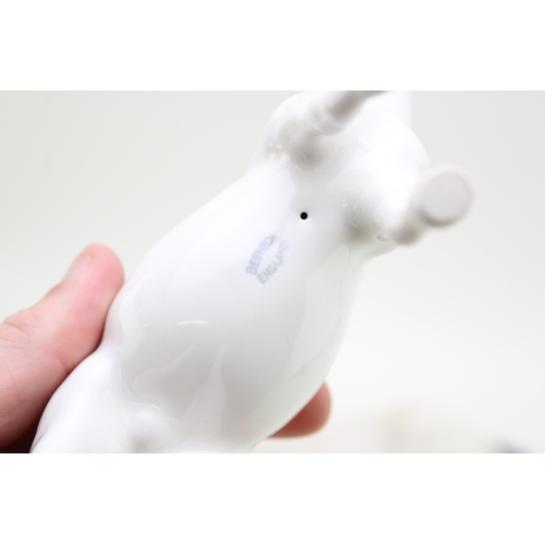 343 - Beswick Spirit of Peace in matte white with a white Beswick opaque horse (2 - latter af).