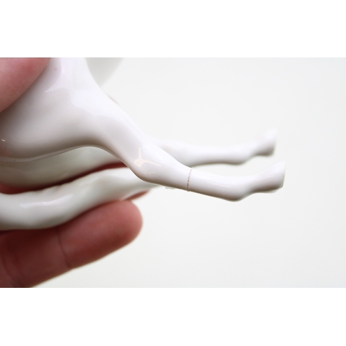 343 - Beswick Spirit of Peace in matte white with a white Beswick opaque horse (2 - latter af).