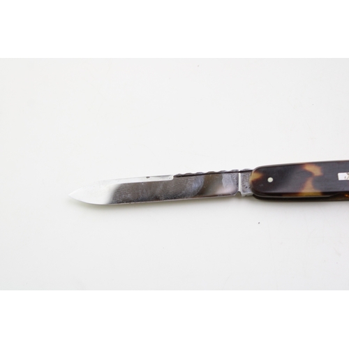 16 - A quality late 19th century Victorian Murfit Brothers of Sheffield tortoise shell handle three blade... 