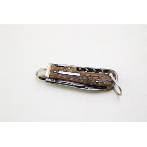 17 - A scarce early 20th century bone handle coachman's or horseman's folding pocket knife by Steers Webs... 
